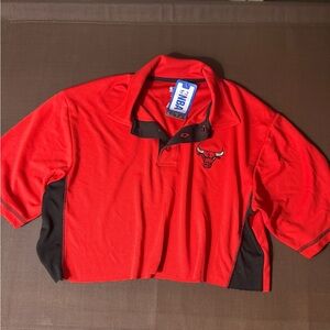 Chicago Bulls cropped polo medium NWT